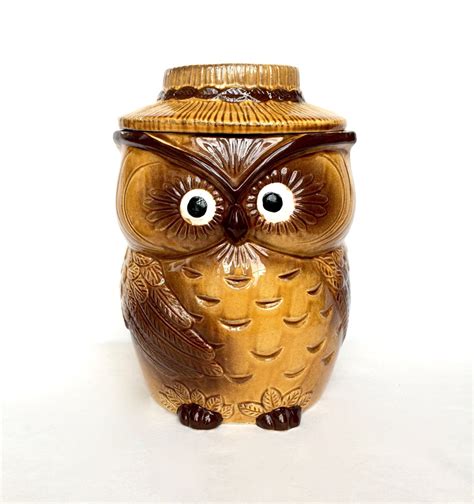 Vintage owl cookie jar japan - Vtg Shawnee Pottery Winking Owl Cookie Jar Salt & Pepper 3 Piece Set 1940'S USA ... Lefton Miss Priss Anthropomorphic Kitty Cat Ceramic Cookie Jar 1502 Japan Vtg.
